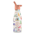 Garrafa térmica infantil Cool Bottles Kitty Club 260ml em aço inoxidável com motivos de gatos
