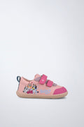 Sapatilhas barefoot Garvalín Bluey cor de rosa pálido com fecho de velcro