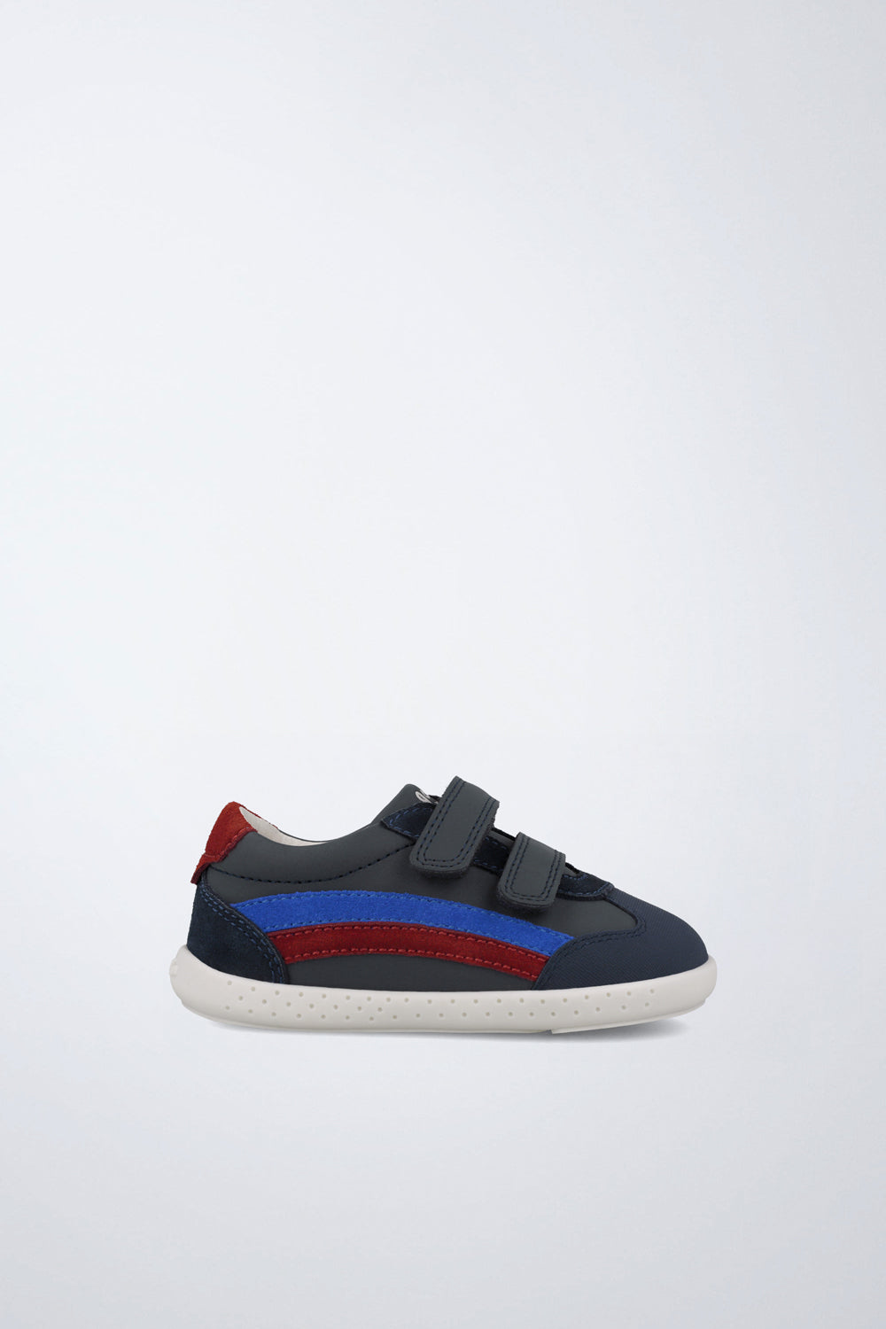 Sapatilha barefoot Garvalín Urban azul em pele natural com fecho de velcro