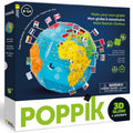 Globo 3D Bandeiras do Mundo Poppik montado com bandeiras