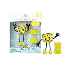 GloPals Conjunto de boneco com 2 Cubos de luz Alex Amarelo