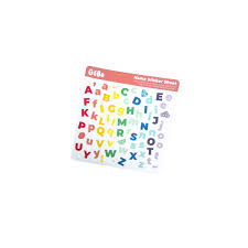 Conjunto de autocolantes coloridos do alfabeto (letras maiúsculas e minúsculas) da marca GoBe, para personalização.