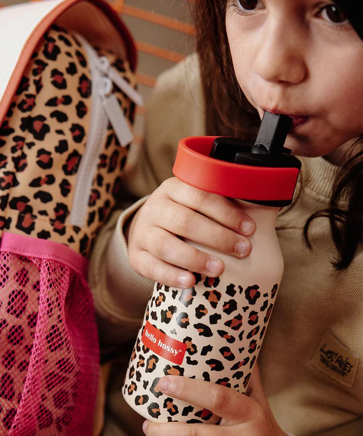 Botella térmica Hello Hossy de 350 ml con diseño de leopardo