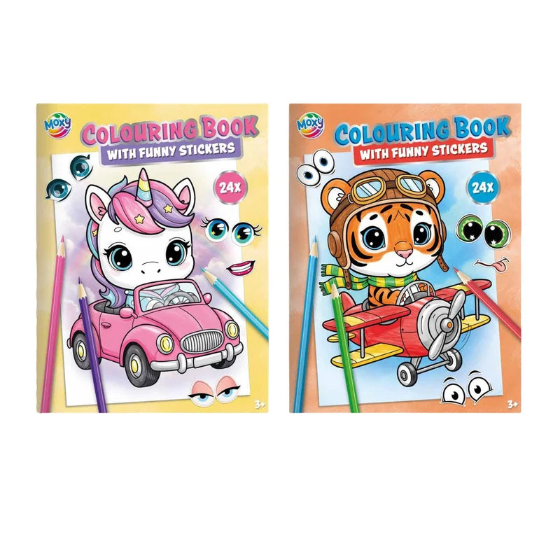 Grafix Livro de Colorir A4 com 24 folhas e autocolantes para crianças a partir dos 3 anos