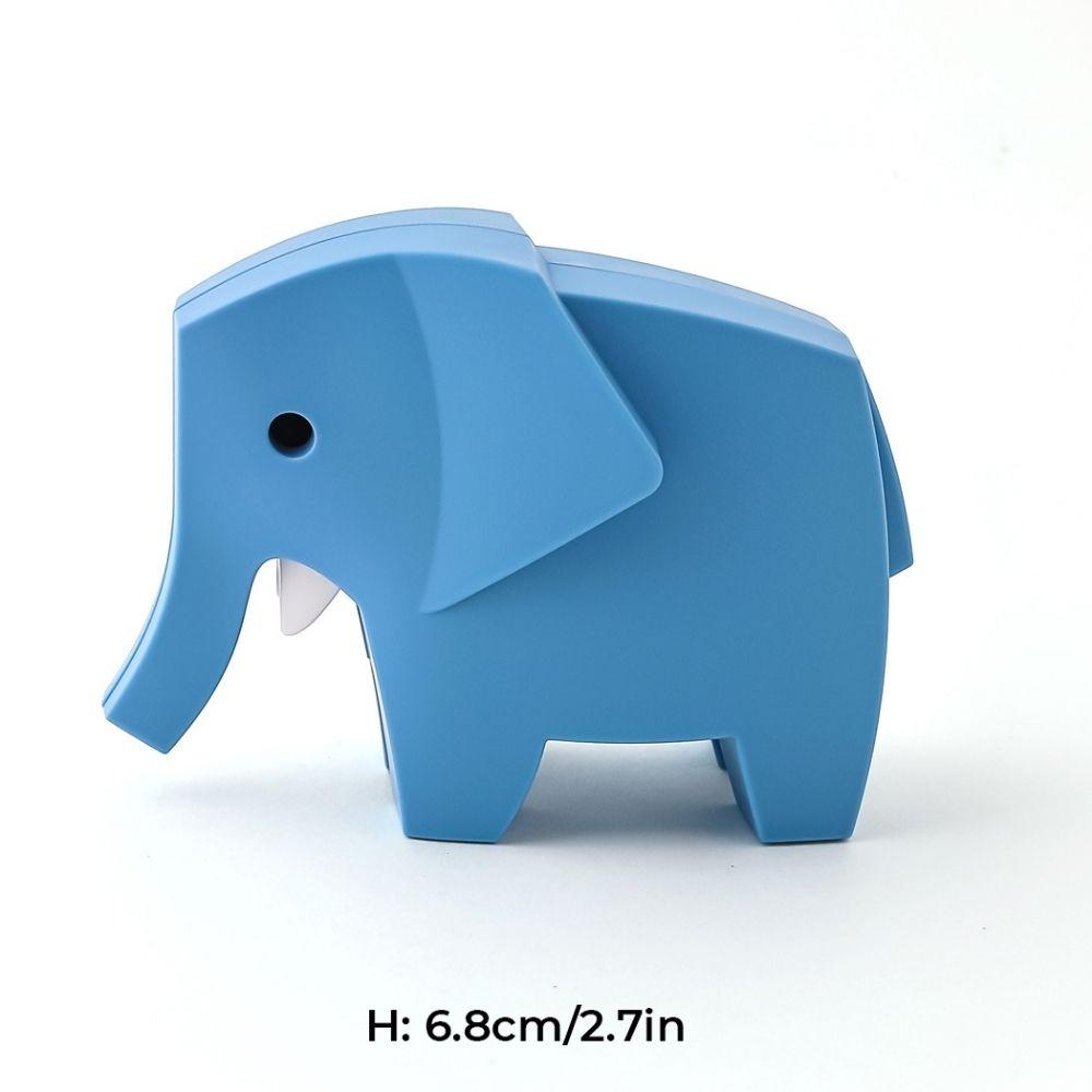 Figura de puzzle Halftoys Elefante azul com indicação da altura de 6.8cm.