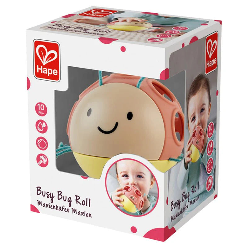 Pelota mordedora y sonajero con forma de insecto de Hape