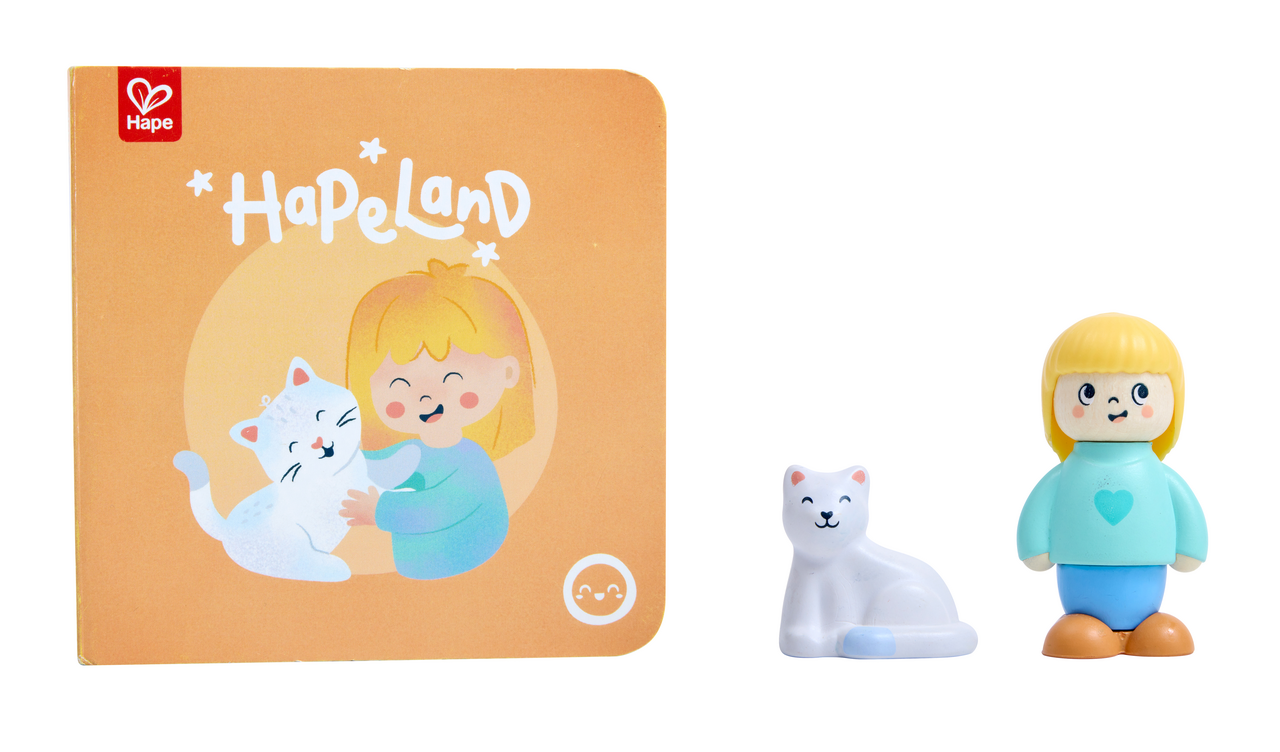 Conjunto Hape Land Resgate do Gatinho com livro e figuras