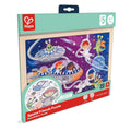 Hape Puzzle de madeira Amigos no espaço 2 em 1
