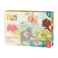 Jogo magnético educativo HappiHobbi Animais com 45 peças e cenário campestre