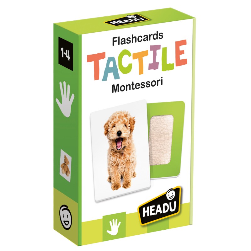 Cartas Headu Flashcards Táctil Montessori com texturas diversas para bebés