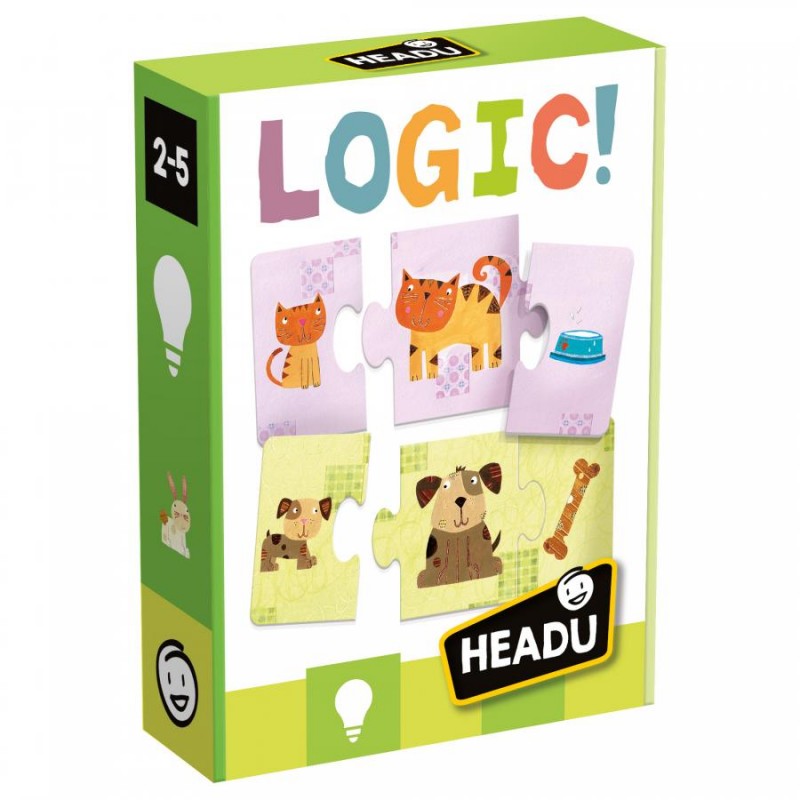 Conjunto de 36 peças do jogo educativo Headu Logic para crianças