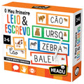 Jogo educativo Headu A meu primeiro Leio e Escrevo com letras táteis e puzzle