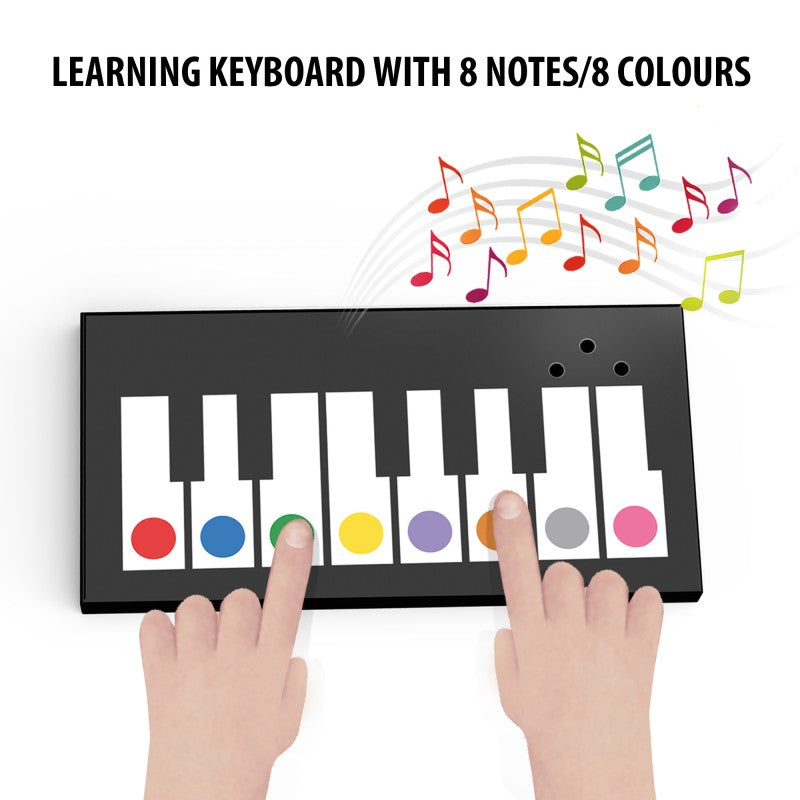 Teclado musical colorido do Headu Puzzle A minha primeira escola de musica com 8 notas a ser usado.