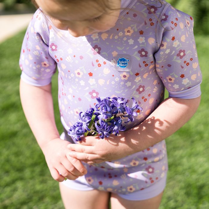 Splash About - Fato de praia/piscina térmico Happy Nappy™ Wetsuit  Lilac Spring