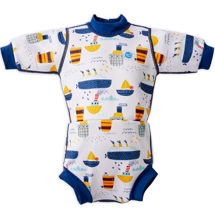 Splash About - Fato de praia/piscina térmico Happy Nappy™ Wetsuit Tug Boats