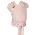 Porta-bebe Hoppediz Hop-Tye Advanced Grenada Rose em tom rosa suave com padrao organico de folhas brancas.