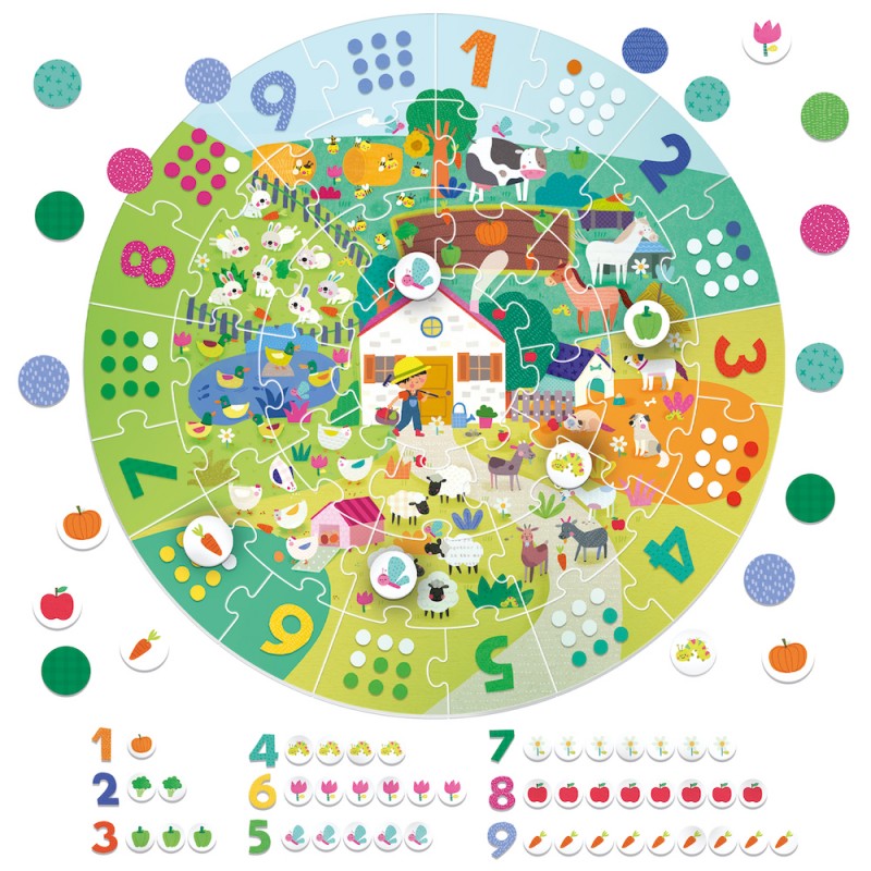 Headu - Puzzle circular de números