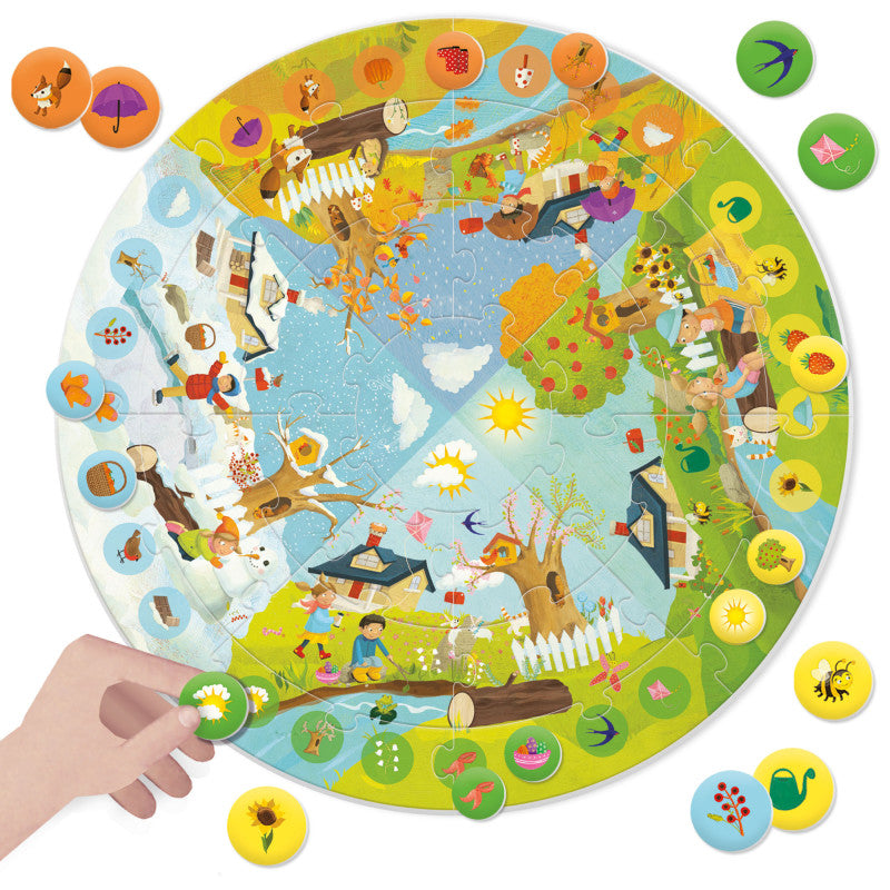 Headu - Puzzle circular de las estaciones del año