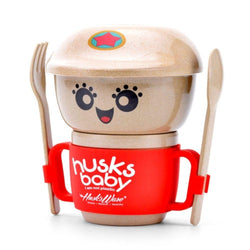 HUSK'S BABY Set de Comida 5 piezas Rojo