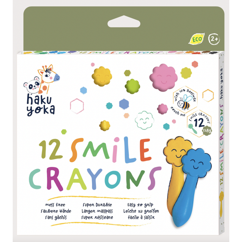 HAKU YOKA Block Crayons - Lápis de Cera Divertidos