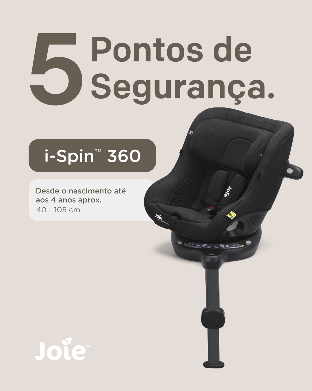 Silla de coche Joie i-Spin 360 | 40cm - 105cm MESH EDITION