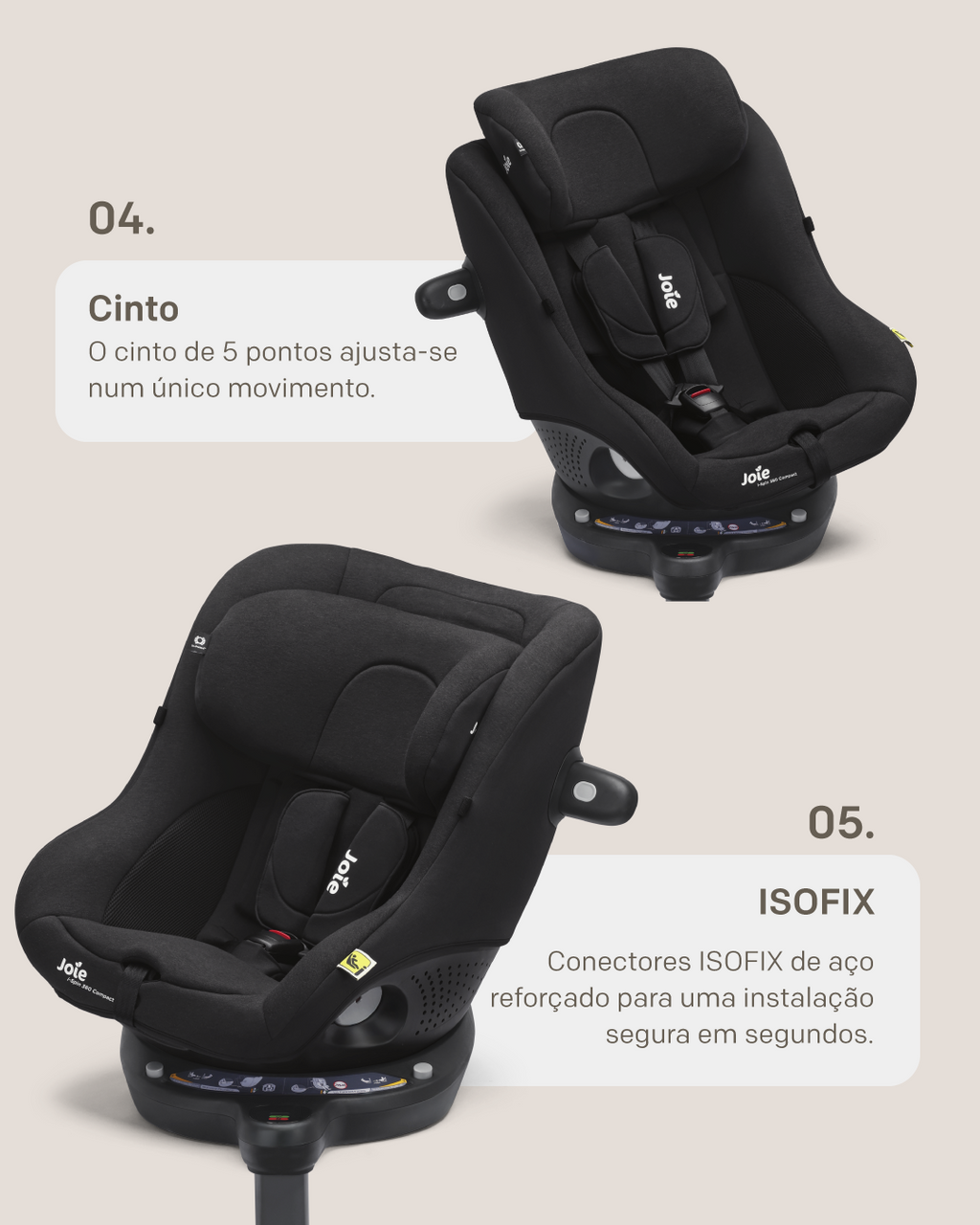 Silla de coche Joie i-Spin 360 | 40cm - 105cm MESH EDITION