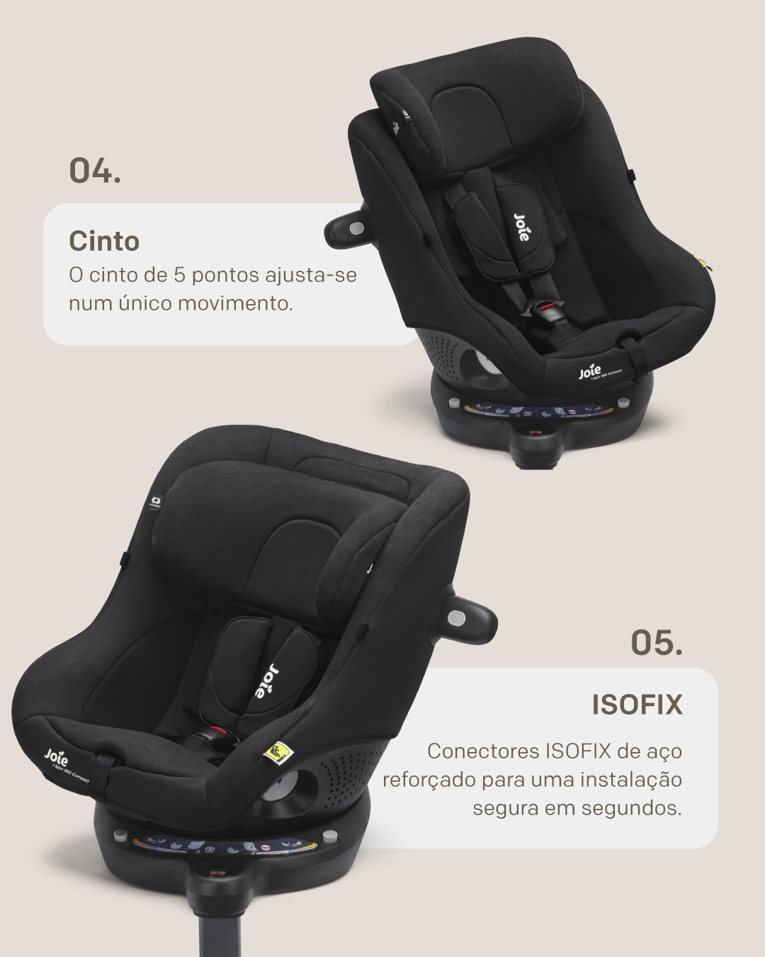 Silla de coche Joie i-Spin 360 | 40cm - 105cm MESH EDITION