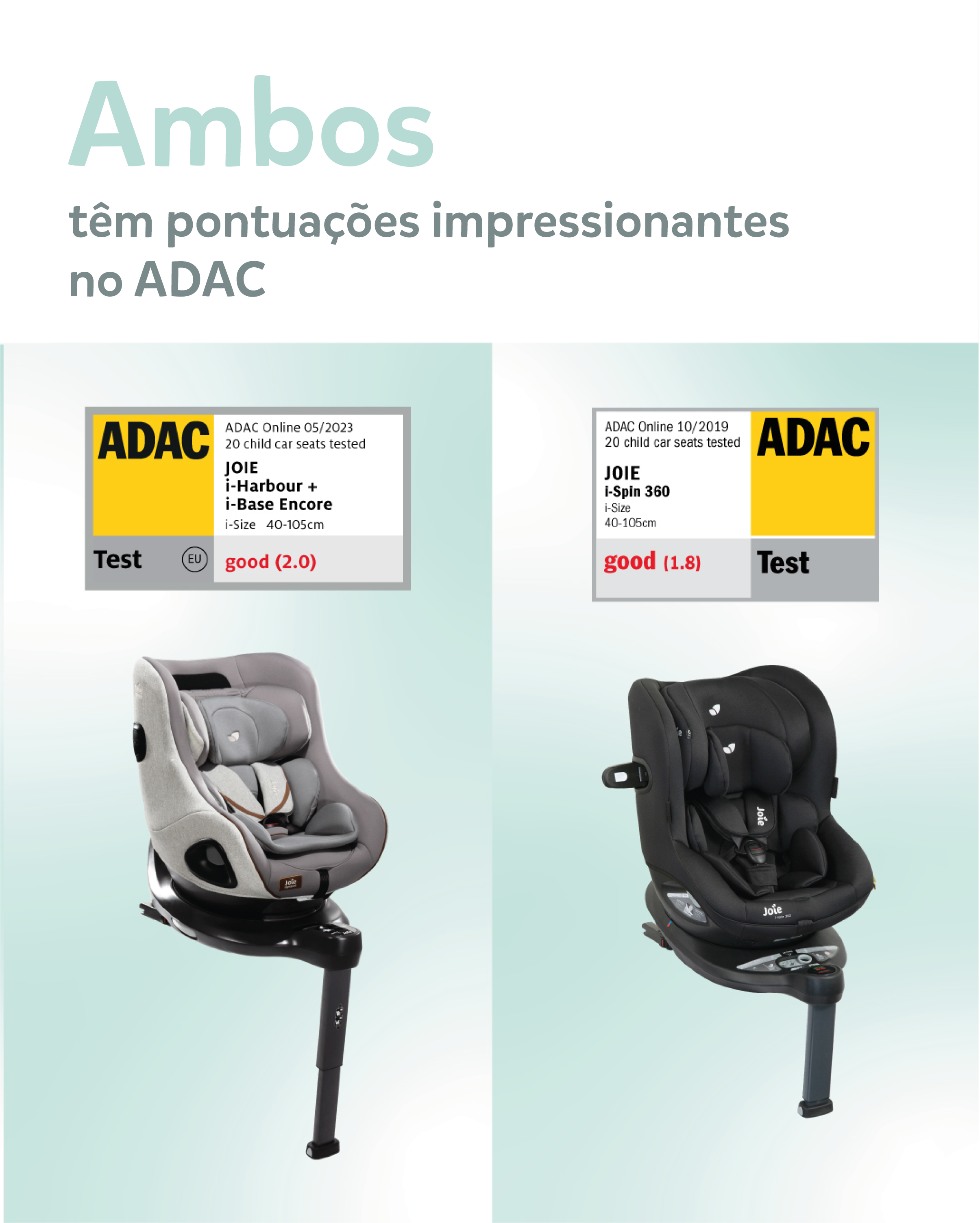 Silla de coche Joie i-Spin 360 | 40cm - 105cm MESH EDITION