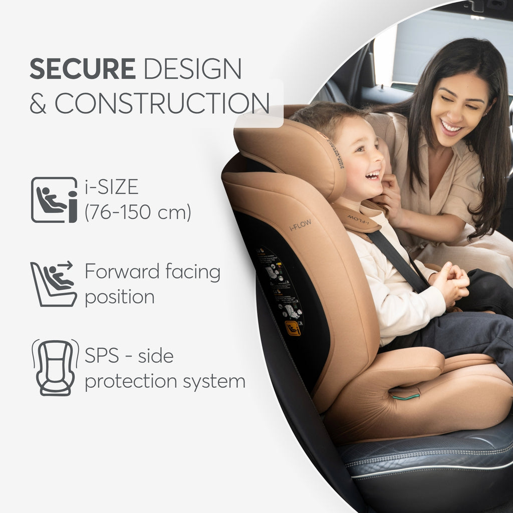 Kikkaboo i-Flow: i-Size 76-150 cm, sentido da marcha e proteccao lateral SPS