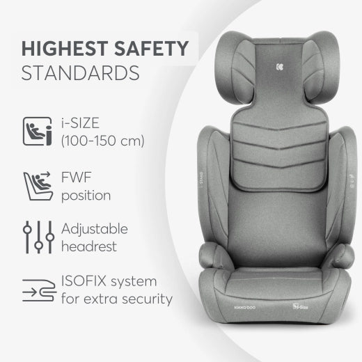 Silla de coche FF KikkaBoo i-Stand gris claro 100-150