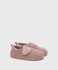 Pantufas barefoot Igor Junior Rizo Maquillaje em tecido atoalhado rosa suave com velcro