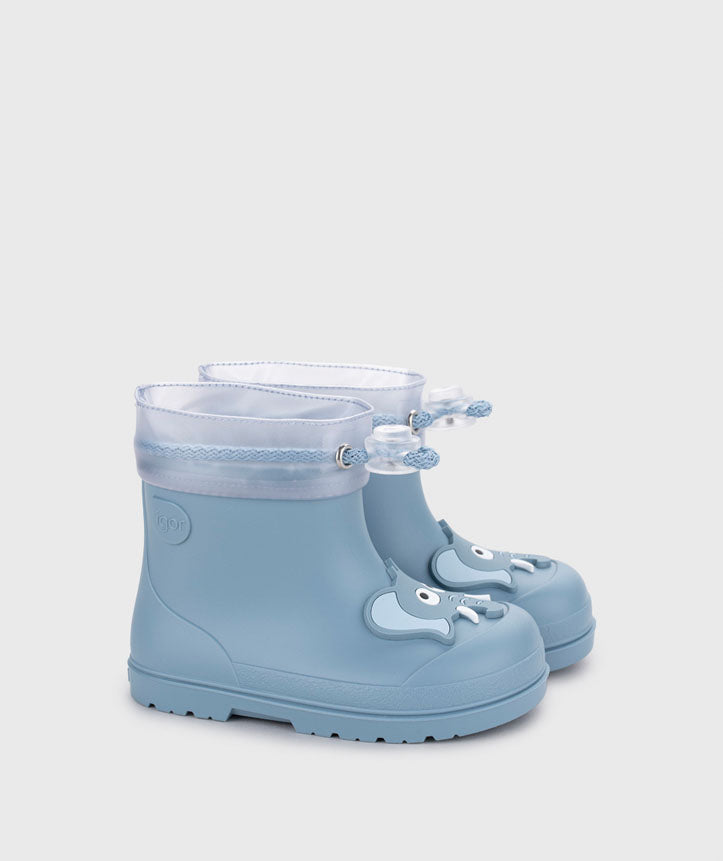 Galochas barefoot Igor Mendi Elefante Oceano com cano baixo e acabamento mate