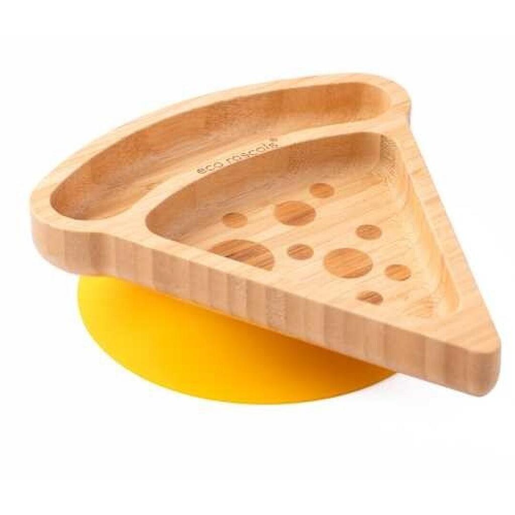 Eco Rascals - Prato de bambu Pizza Amarelo