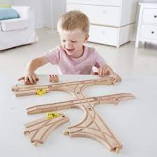 Hape Kit avançado pista em madeira 14 peças