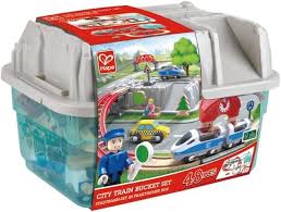 Hape Kit Construção cidade e comboio 48 peças