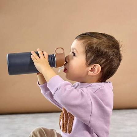 Lassig Stainless Steel Bottle Smile Navy 500ml