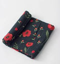 Little Unicorn Fralda Muselina 100% algodão Dark Summer Popy 120x120
