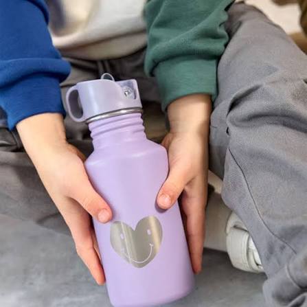 Lassig Stainless Steel Bottle Heart Lilac