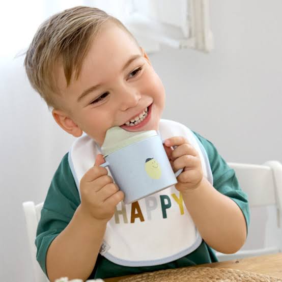 Lassig Sippy Cup Learning Cup with Handles Fruits Lemon