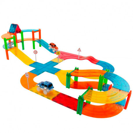 BRAINTOYS IMANIX Juego de bloques magnéticos Speedway