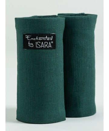 Conjunto de protetores de alças Isara em diferentes padrões (incluindo um padrão geométrico colorido), prontos para encomenda.
