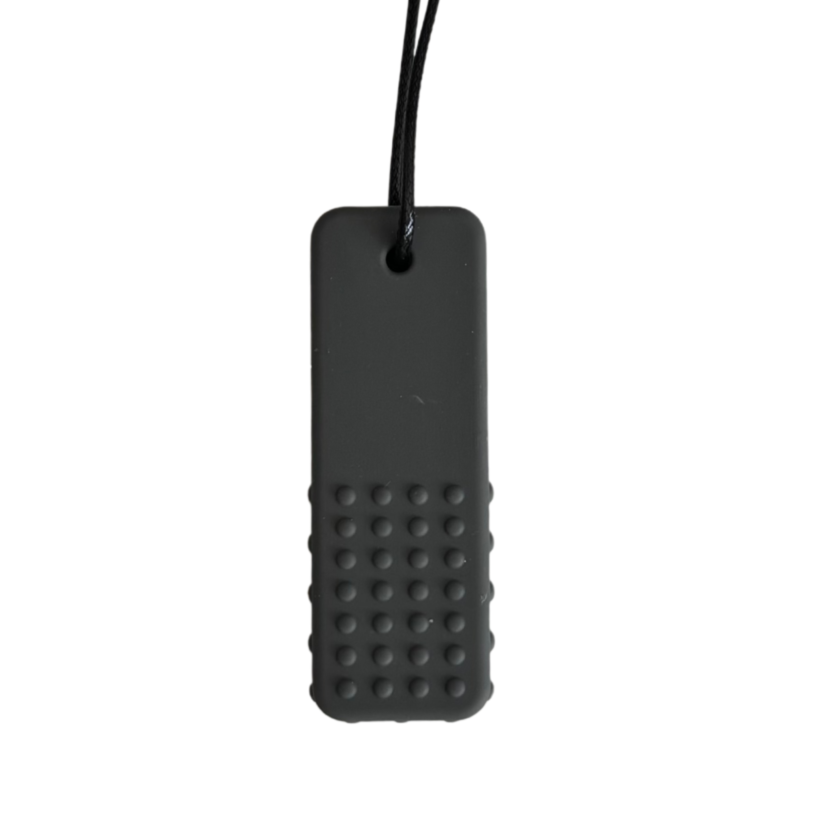 Colar mordedor sensorial bloco cinzento em silicone alimentar Jellystone