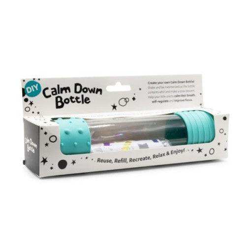 Embalagem da Jellystone DIY Garrafa da Calma Menta, kit sensorial montável para crianças encontrarem foco.