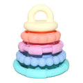 Piramide mordedor pastel Jellystone com cinco aneis empilhaveis em silicone macio