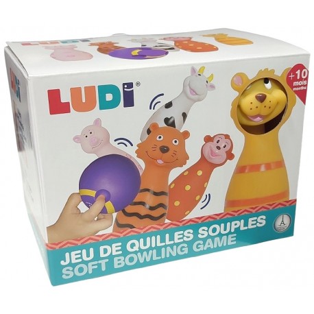 Ludi Soft Plastic Bowling Game - Animals
