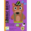 Embalagem do jogo de cartas Magic Match da Djeco com um urso ilustrado e indicação de idade 4-12 anos
