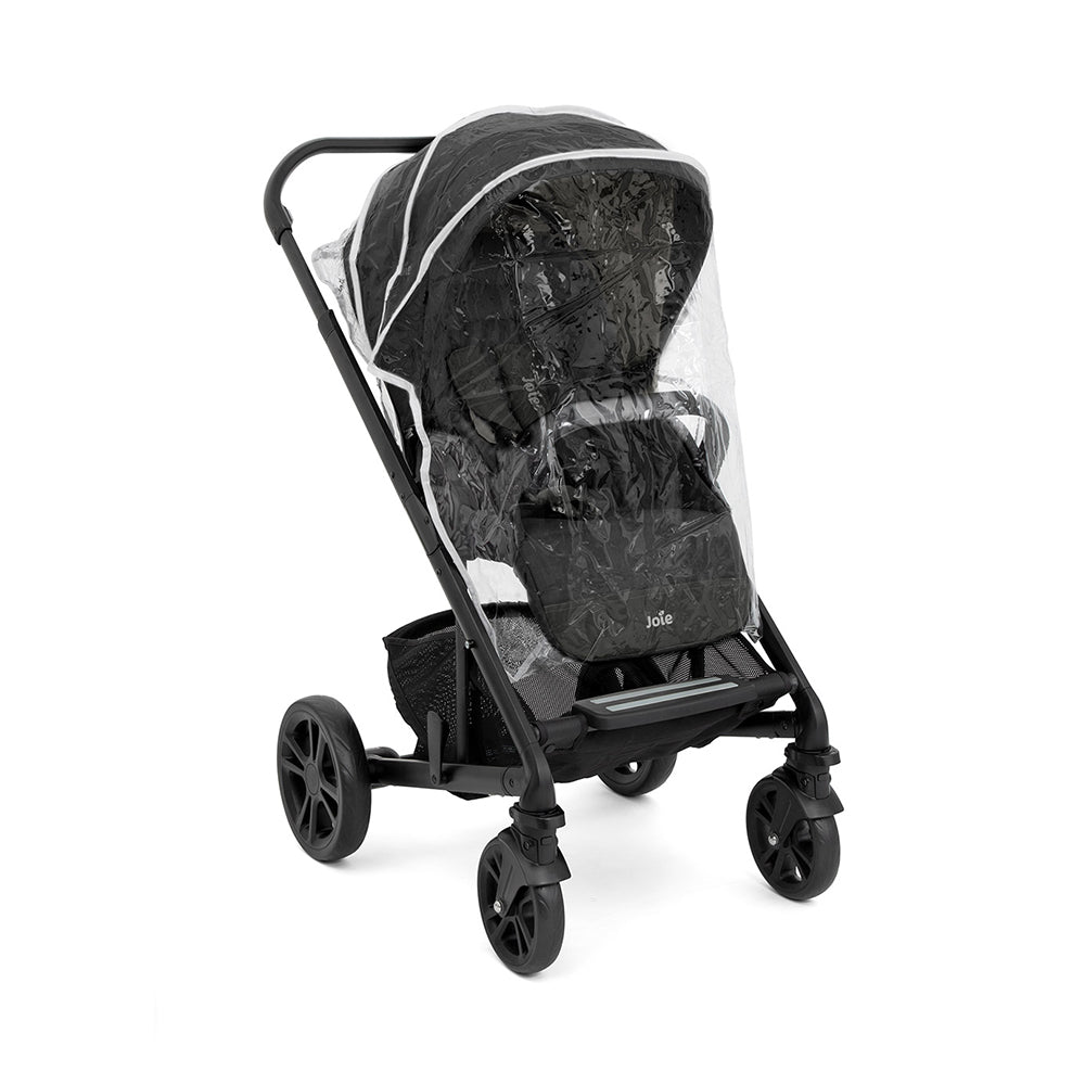 Detalhe do sistema de fecho ultracompacto do carrinho Joie Chrome, que permite transportá-lo como um trolley.
