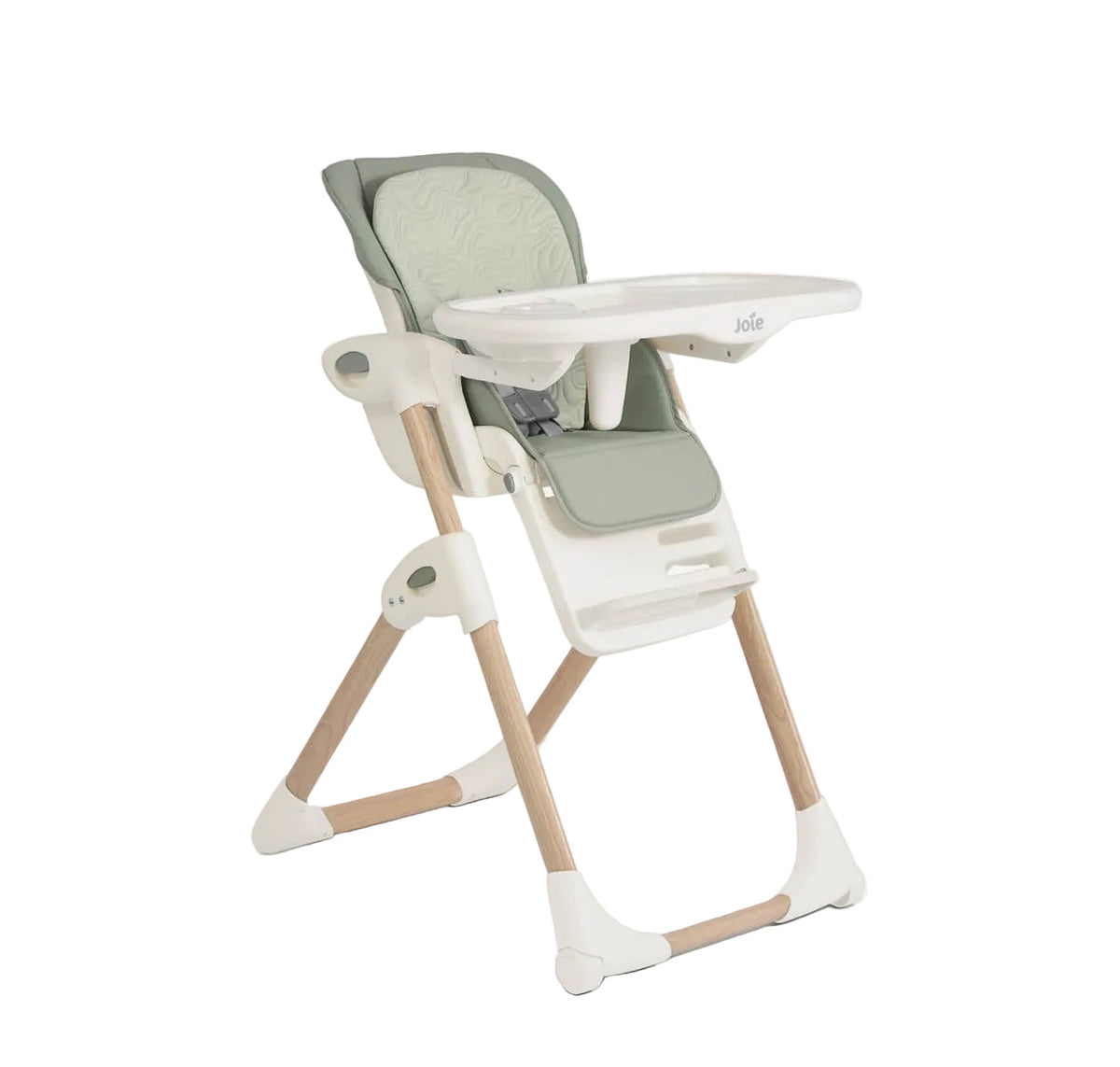 Cadeira de refeição Joie Mimzy Recline Strata na cor Mist Wood, vista de frente
