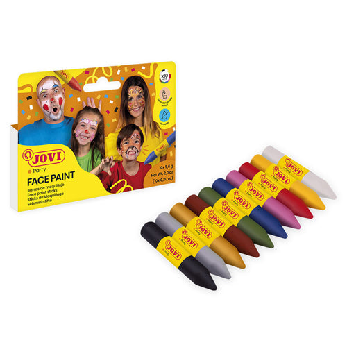 Conjunto de 10 lápis de pintura facial colorida JOVI para crianças