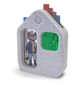 KidyWolf Estação Meteorológica Didática mostrando personagem de inverno e dados de temperatura/humidade.